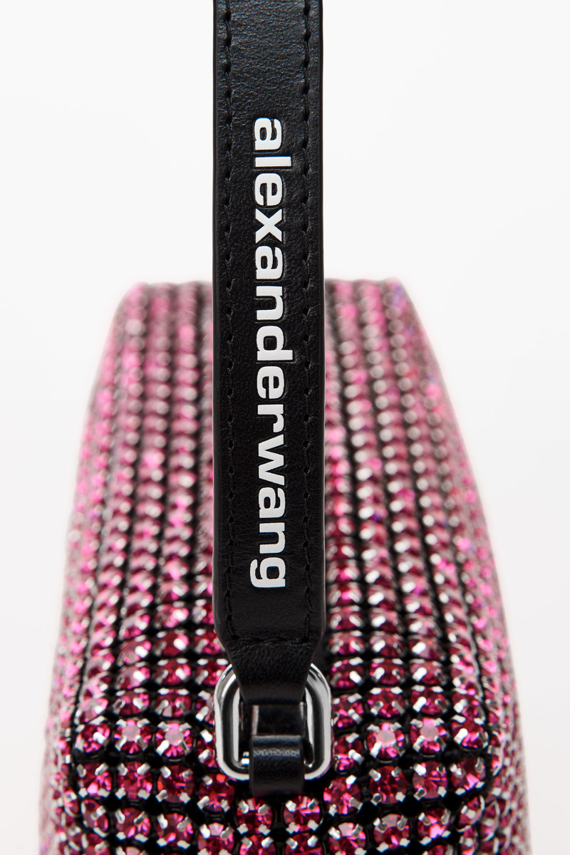 HEIRESS MEDIUM POUCH IN RHINESTONE MESH 2