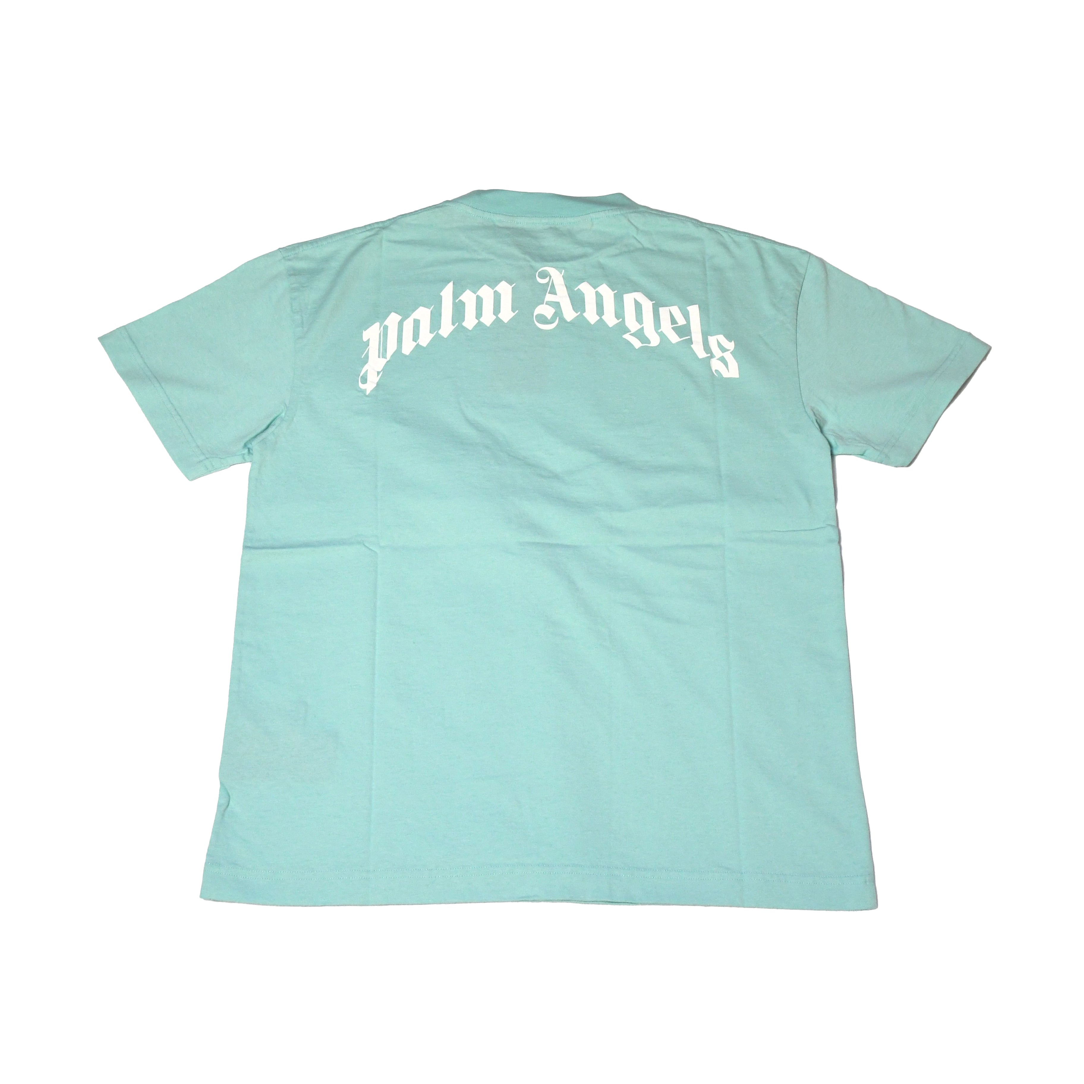 Palm Angels White Shark Classic T-Shirt Light Green White - 2