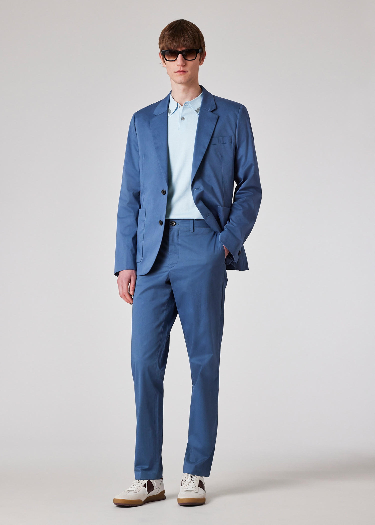 Blue Stretch-Cotton Buggy-Lined Blazer - 6