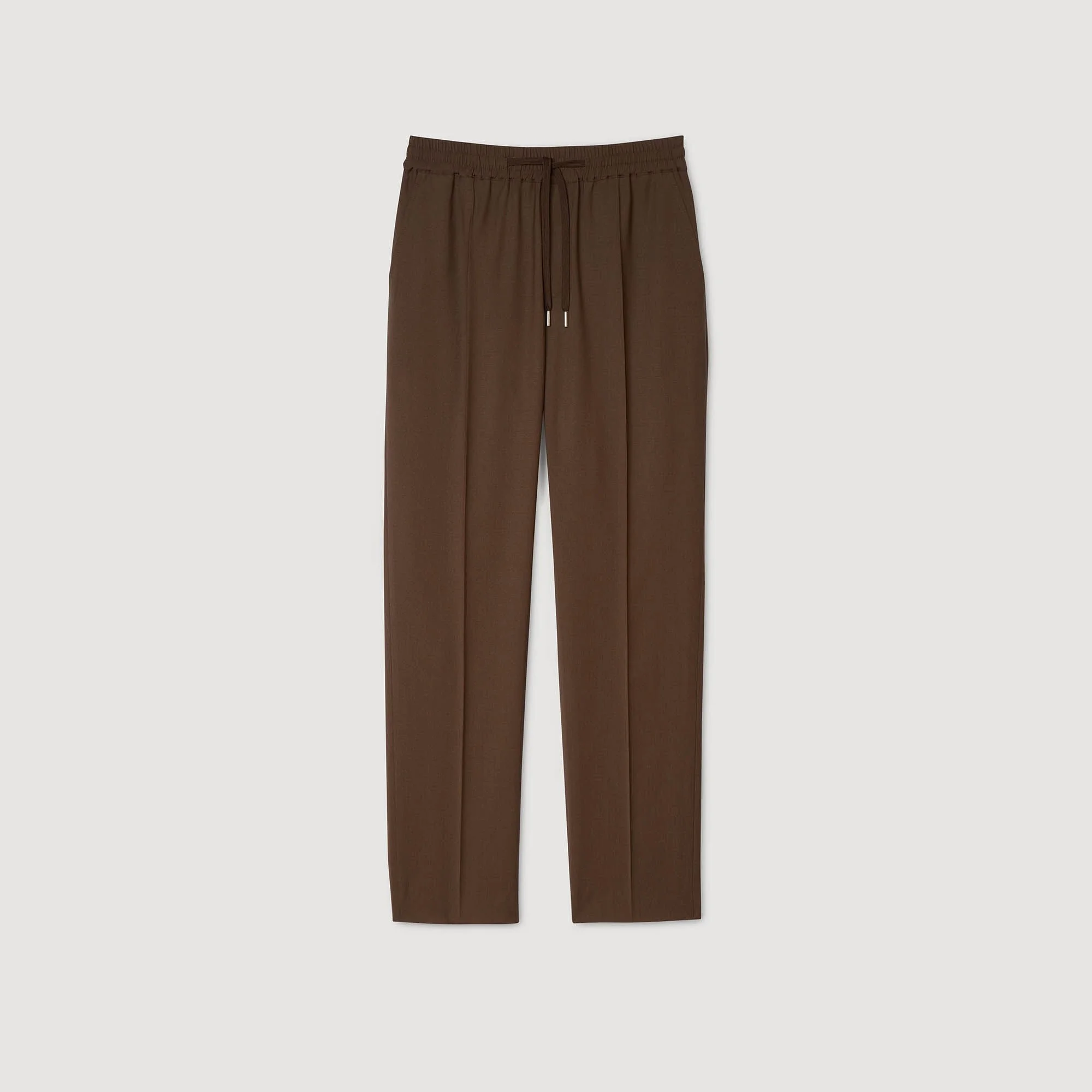 ELASTICATED STRAIGHT-LEG PANTS - 1
