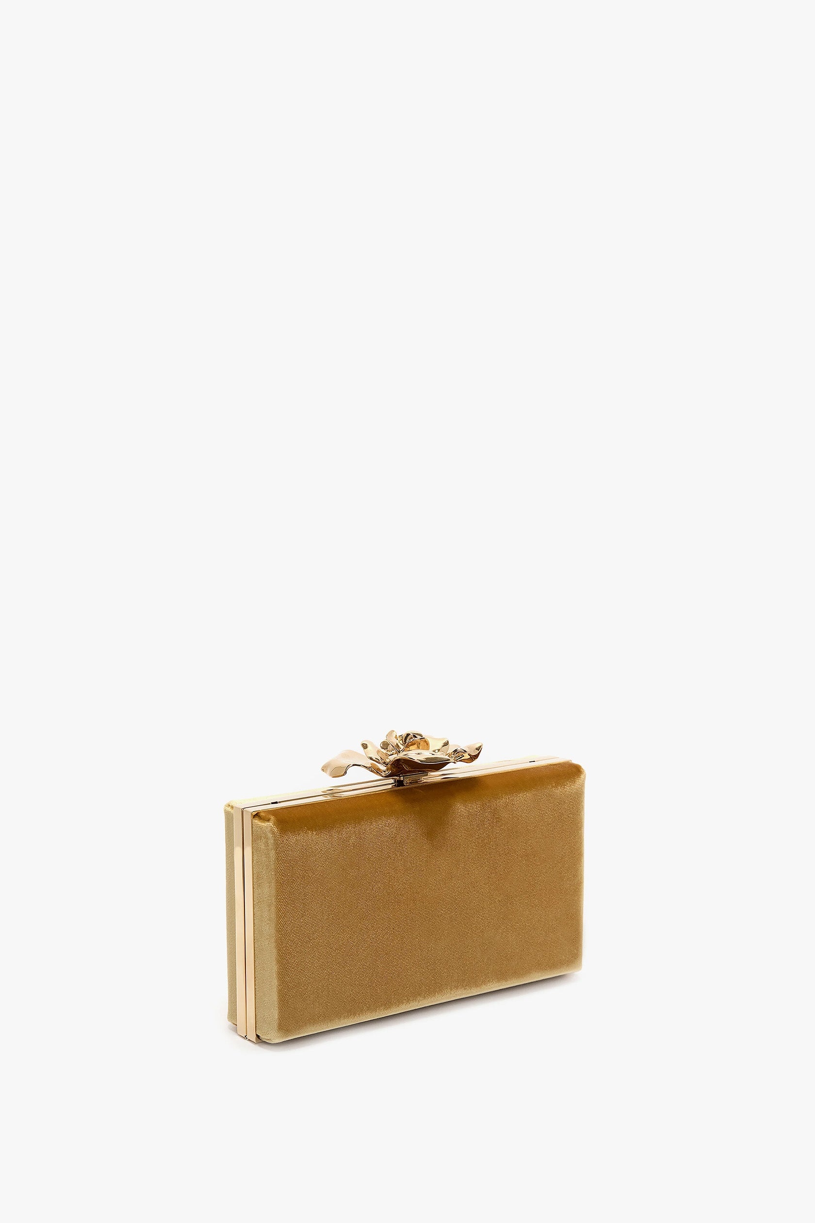 Frame Flower Bag Minaudiere In Light Gold - 4