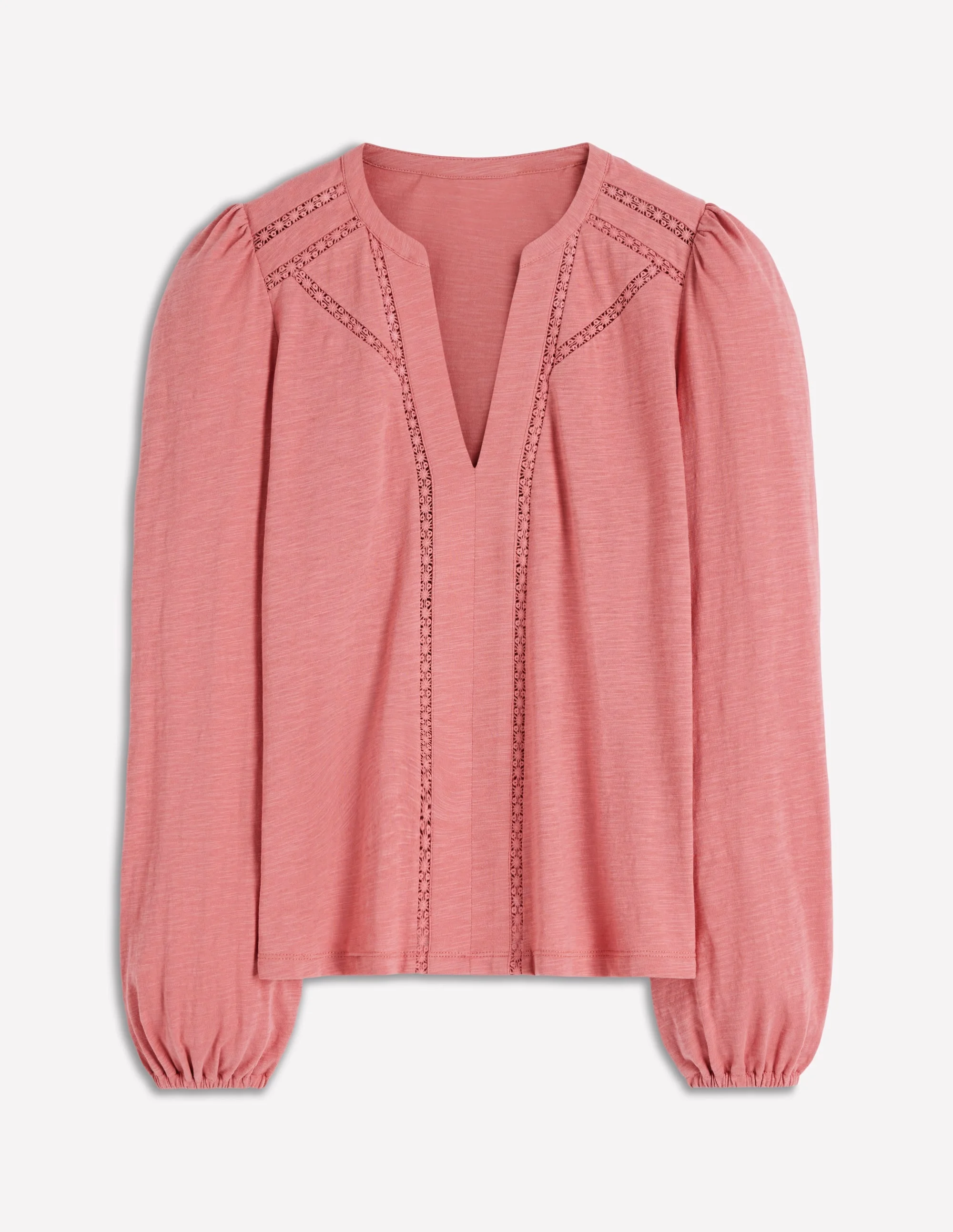 Poppy Long Sleeve Top-Vintage Rose - 1