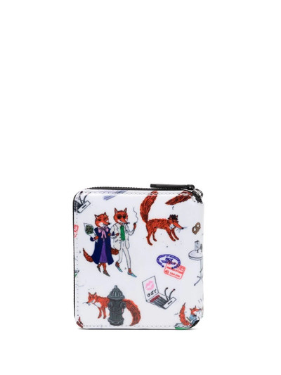 Maison Kitsuné Oly print square zipped wallet outlook