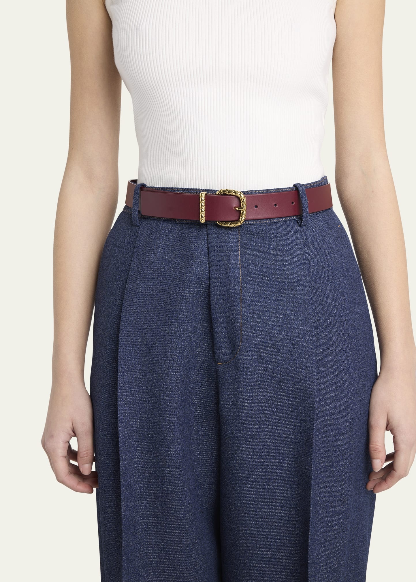 Coaxial Leather Belt - 2
