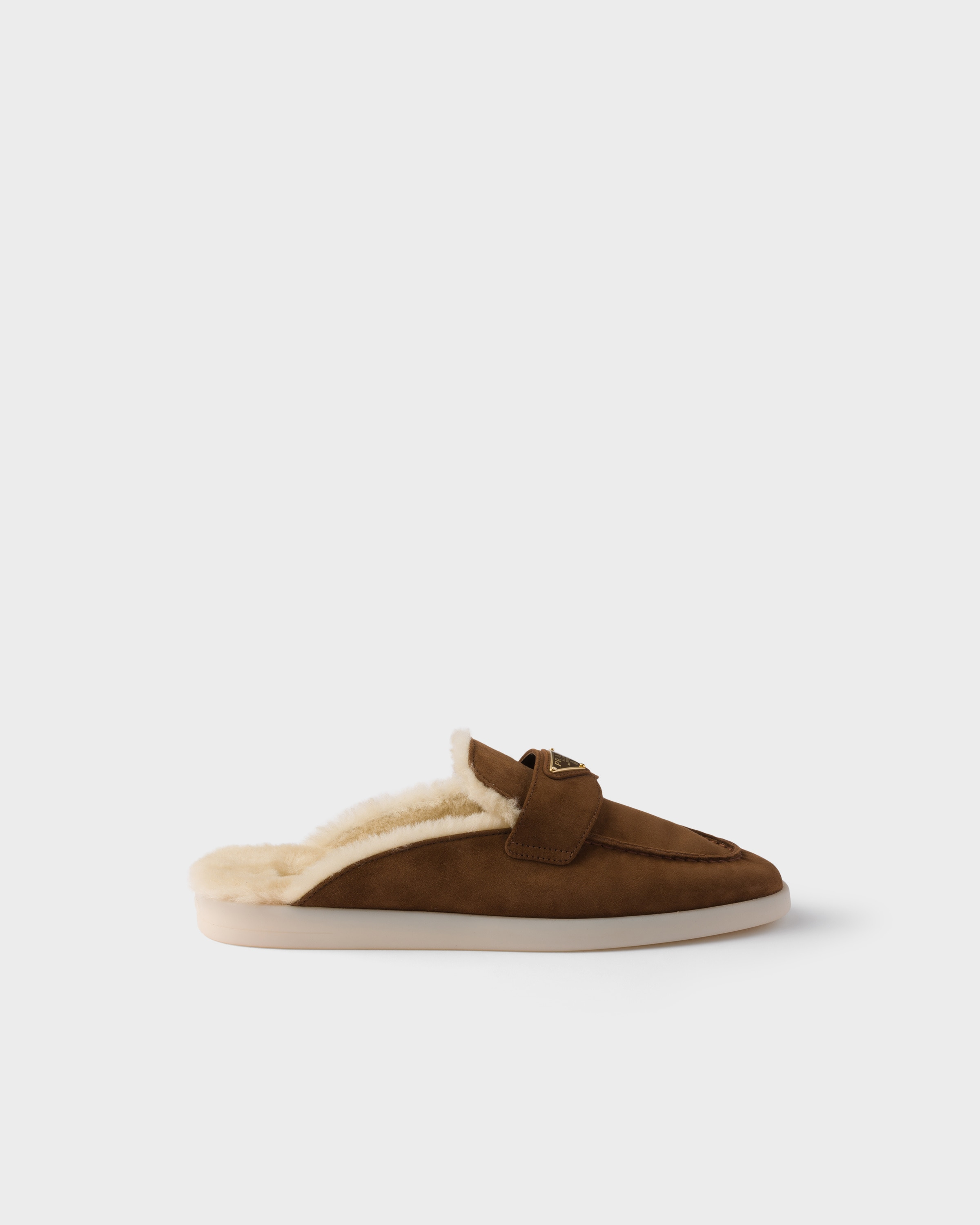 Suede and shearling mules - 2