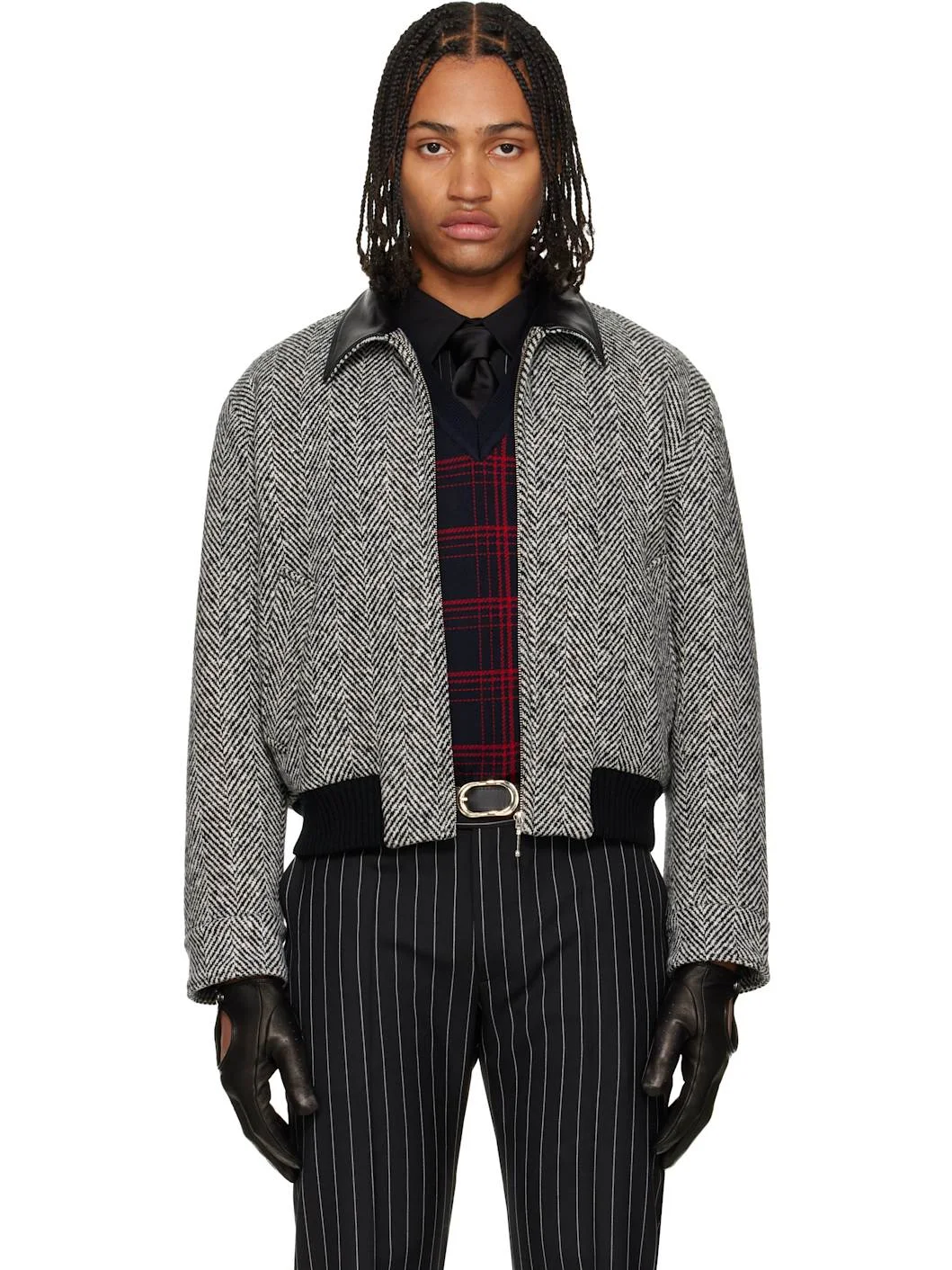 Black & White Harrington Jacket - 1