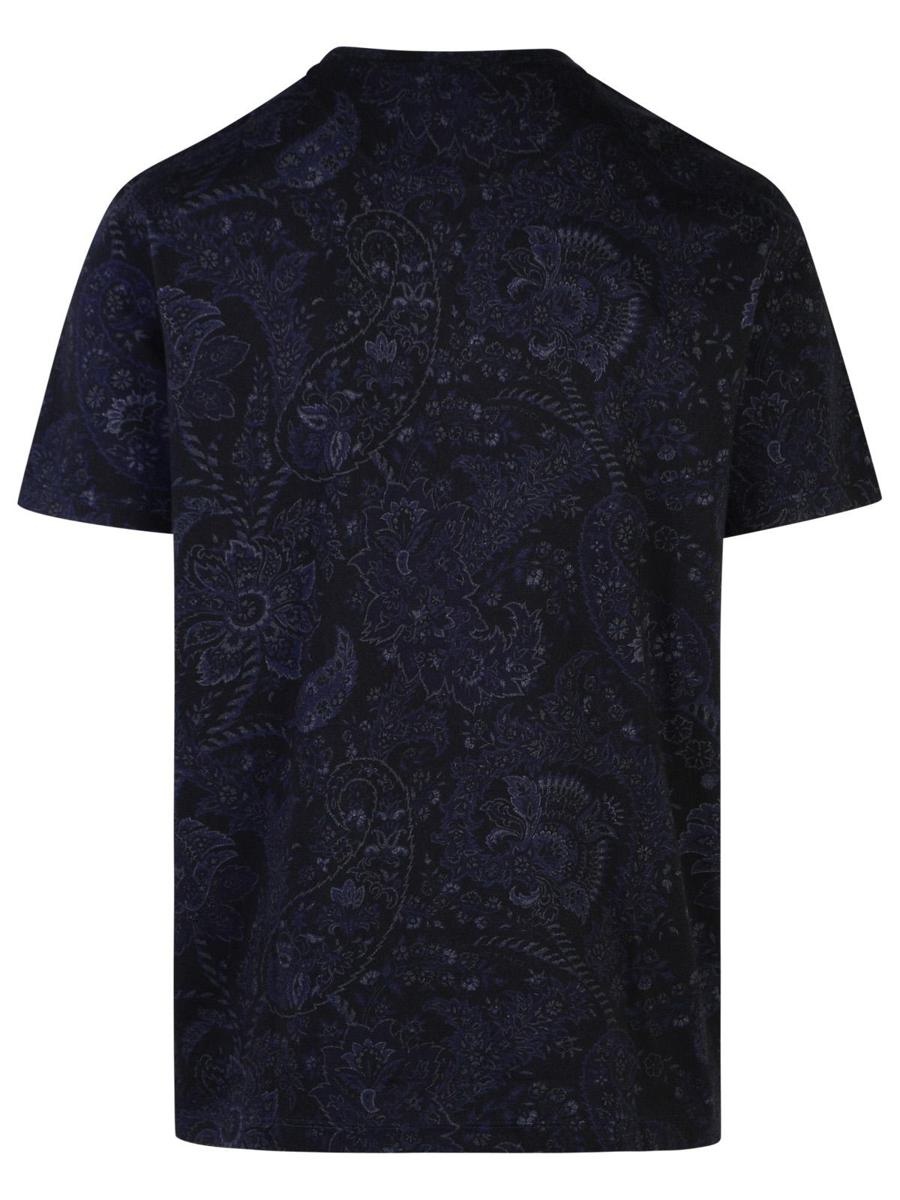 Etro ETRO 'ROMA' BLUE COTTON T-SHIRT - 3