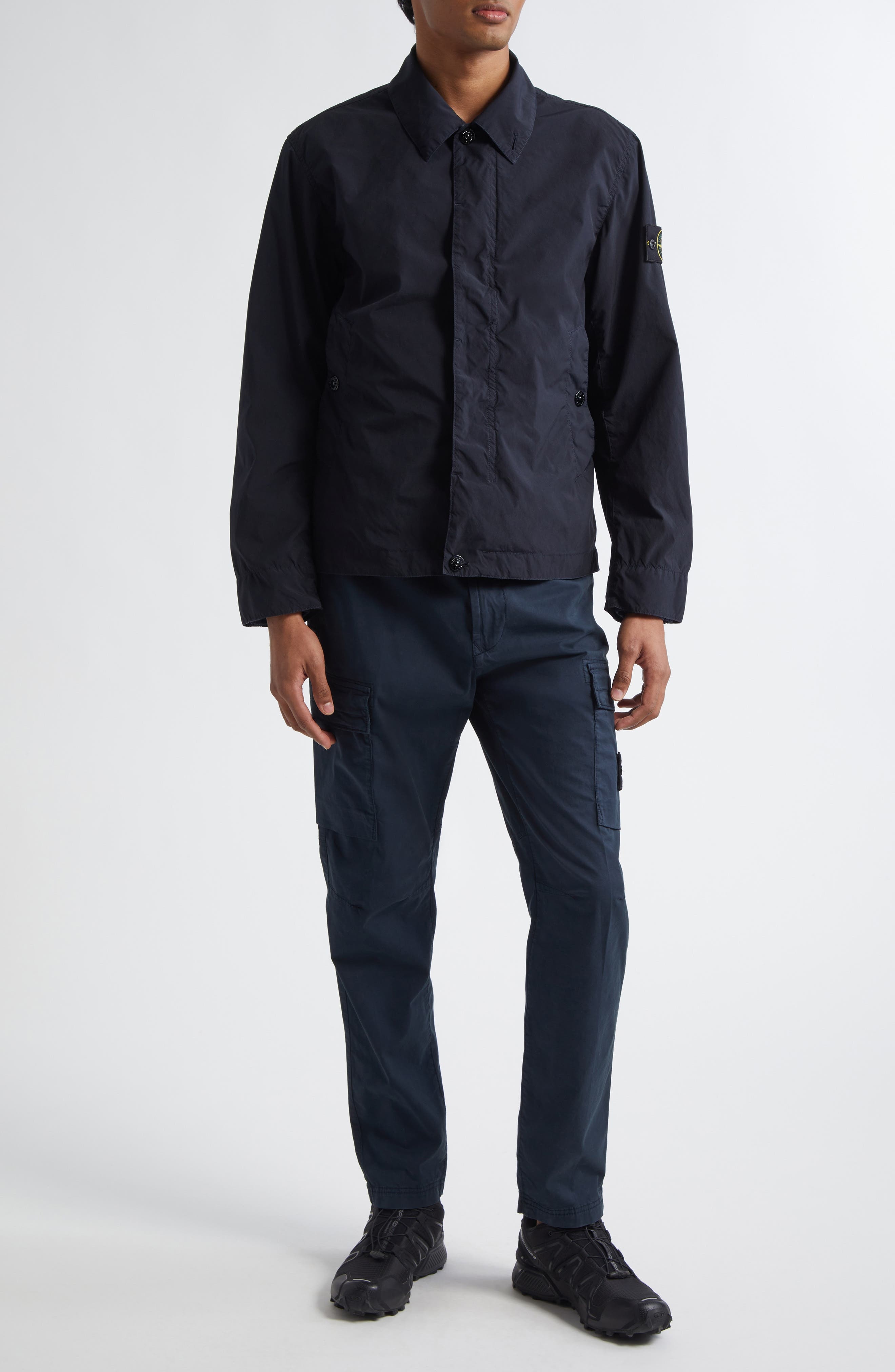 Stone Island Stretch Cotton Cargo Trousers in Navy Blue at Nordstrom - 2