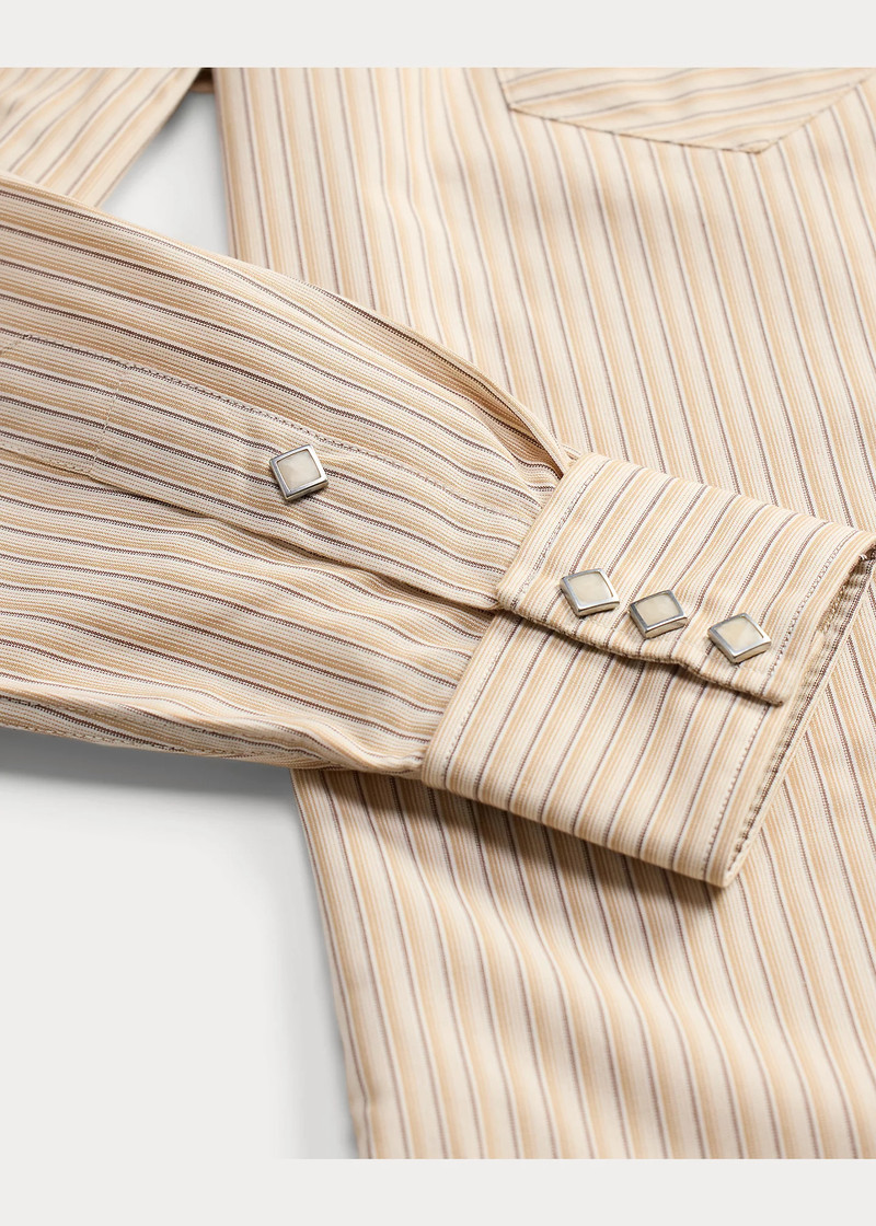 Slim Fit Striped Western Shirt 8