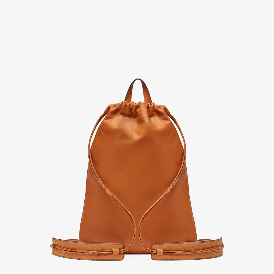 Brown leather backpack - 3