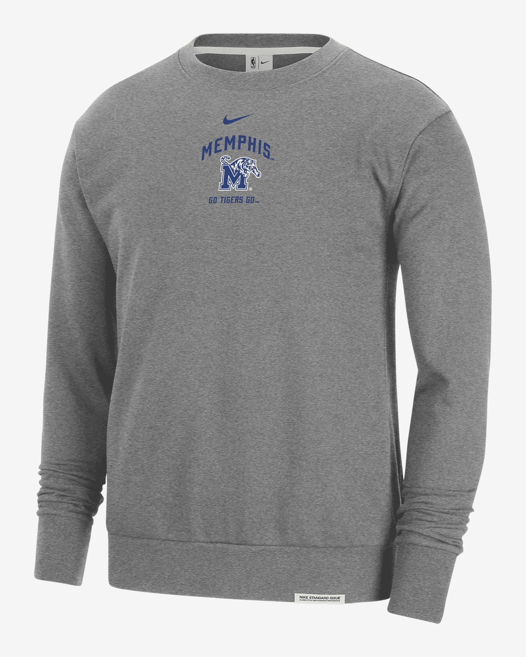 Memphis Standard Issue Nike Men's College Fleece Crew-Neck Sweatshirt - 1