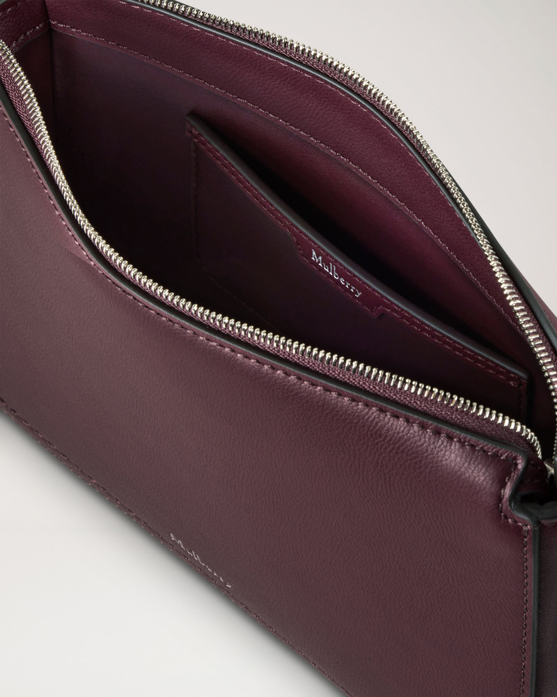 Clovelly Pouch Black Cherry Micro Classic Grain 5