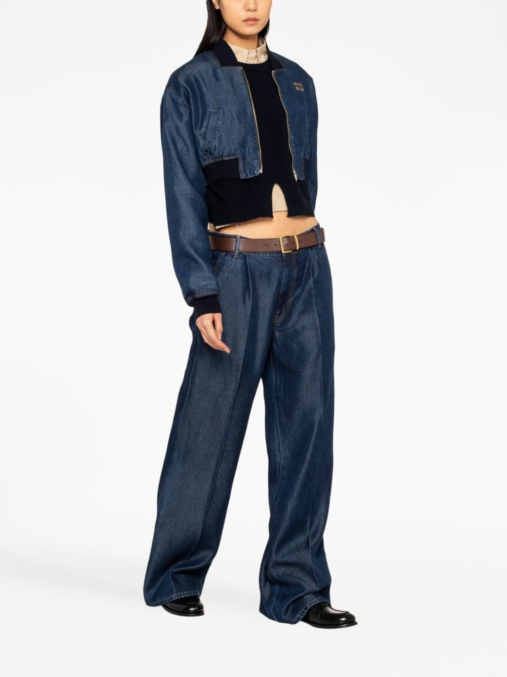 high-rise wide-leg jeans - 2