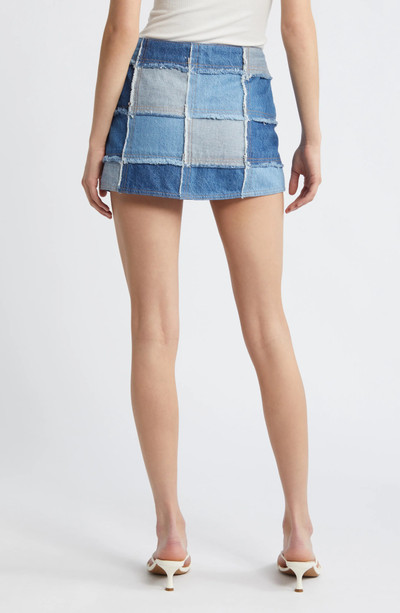 FRAME The '70s Patchwork Denim Miniskirt outlook