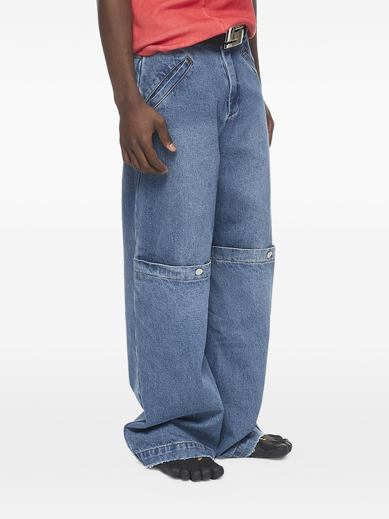 patchwork-detail wide-leg jeans 3