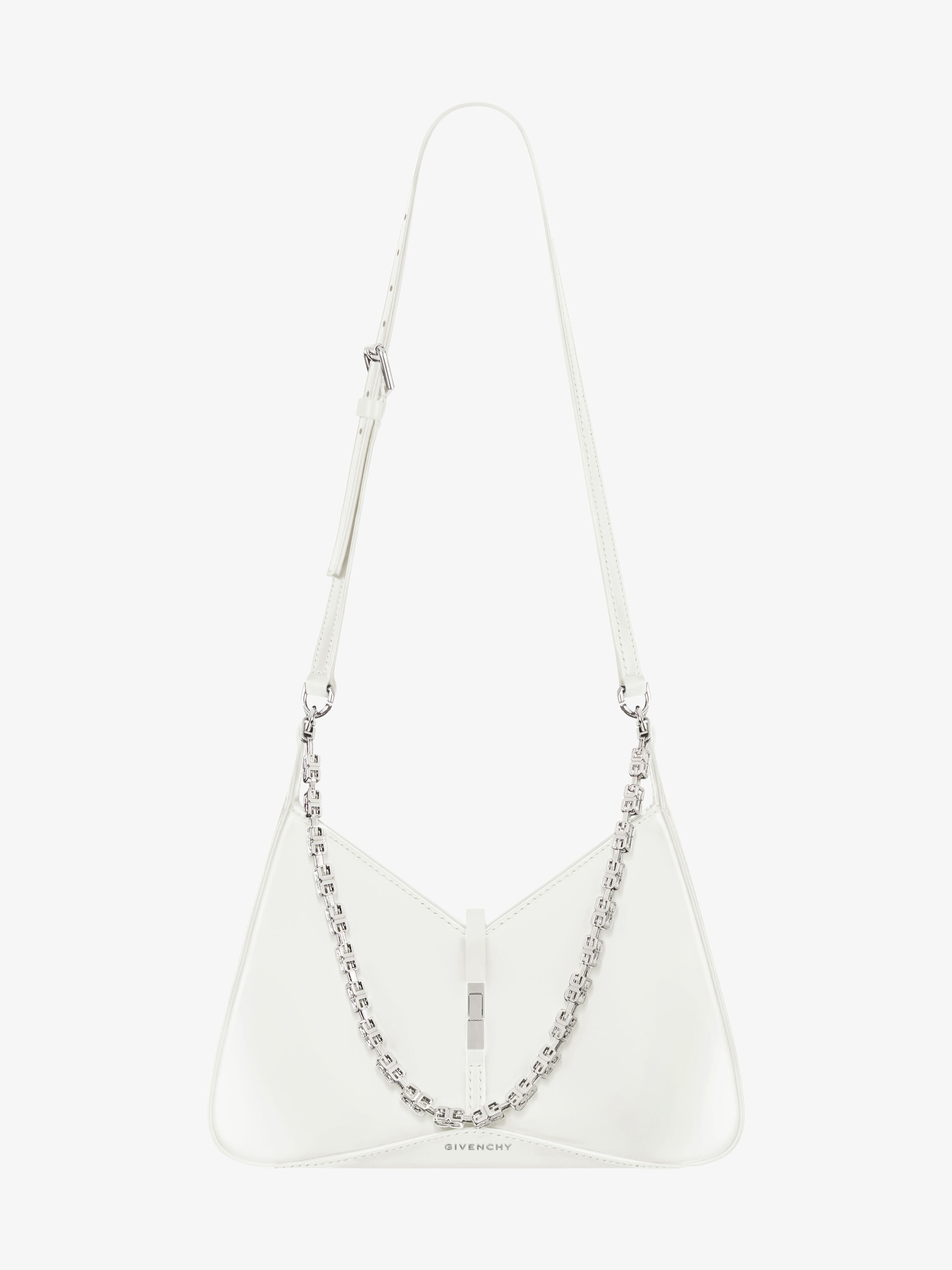 SMALL CUT OUT BAG IN SHINY LEATHER WITH CHAIN - 4