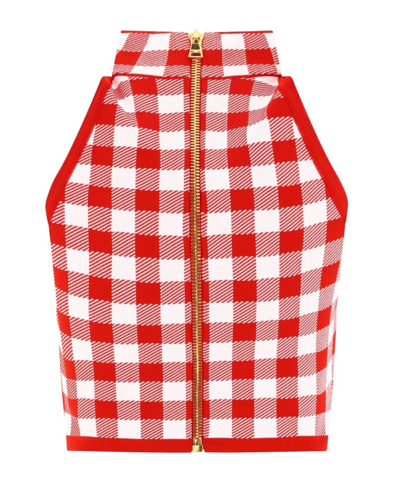 Gingham Checked Sleeveless Top - 2