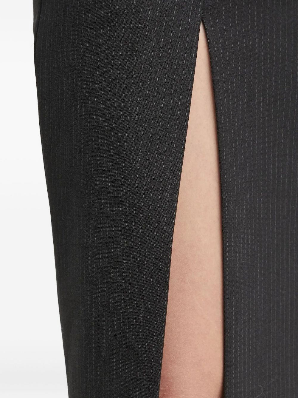 pinstripe split skirt - 4