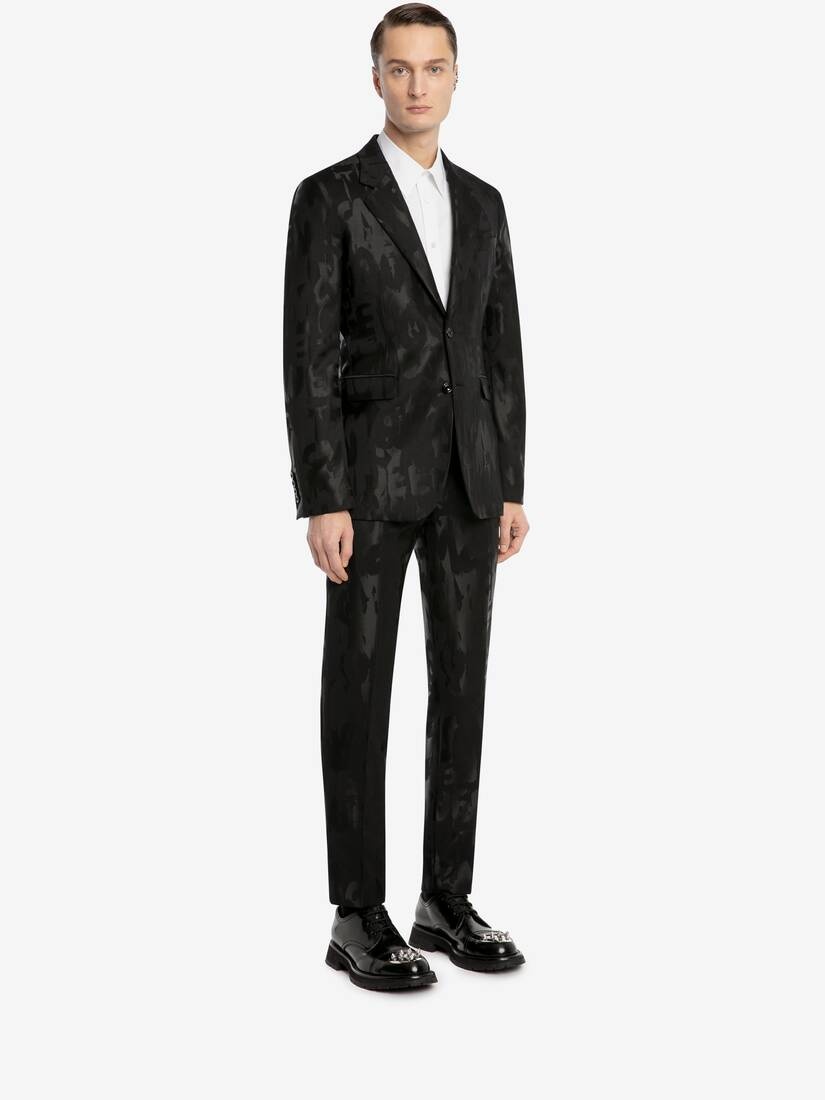 Mcqueen Graffiti Deconstructed Jacket in Black - 3