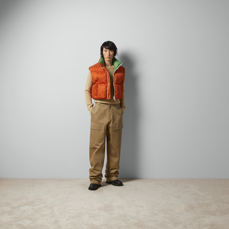 GUCCI GG nylon padded vest outlook