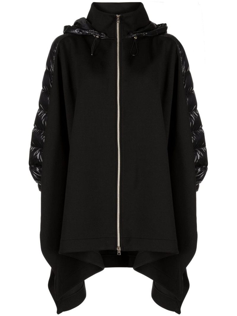 hooded cotton knitted cape 1