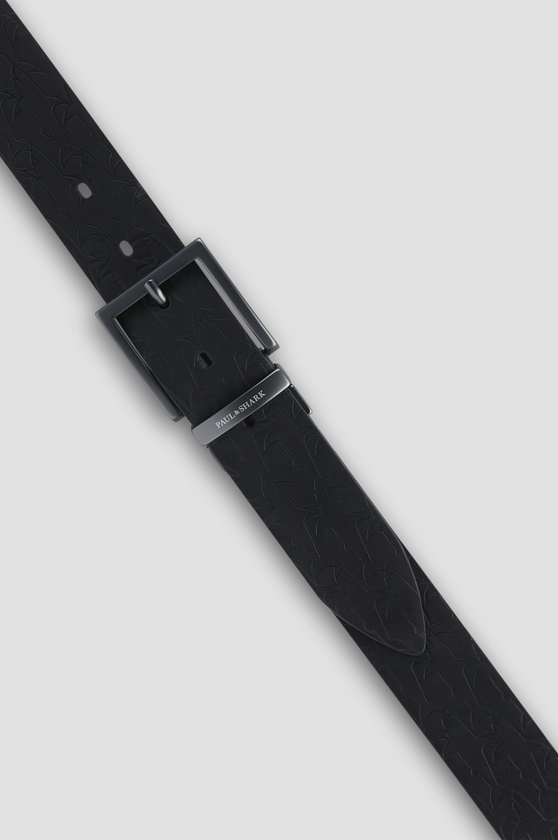 REVERSIBLE LEATHER BELT WITH SHARKS PATTERN - 2