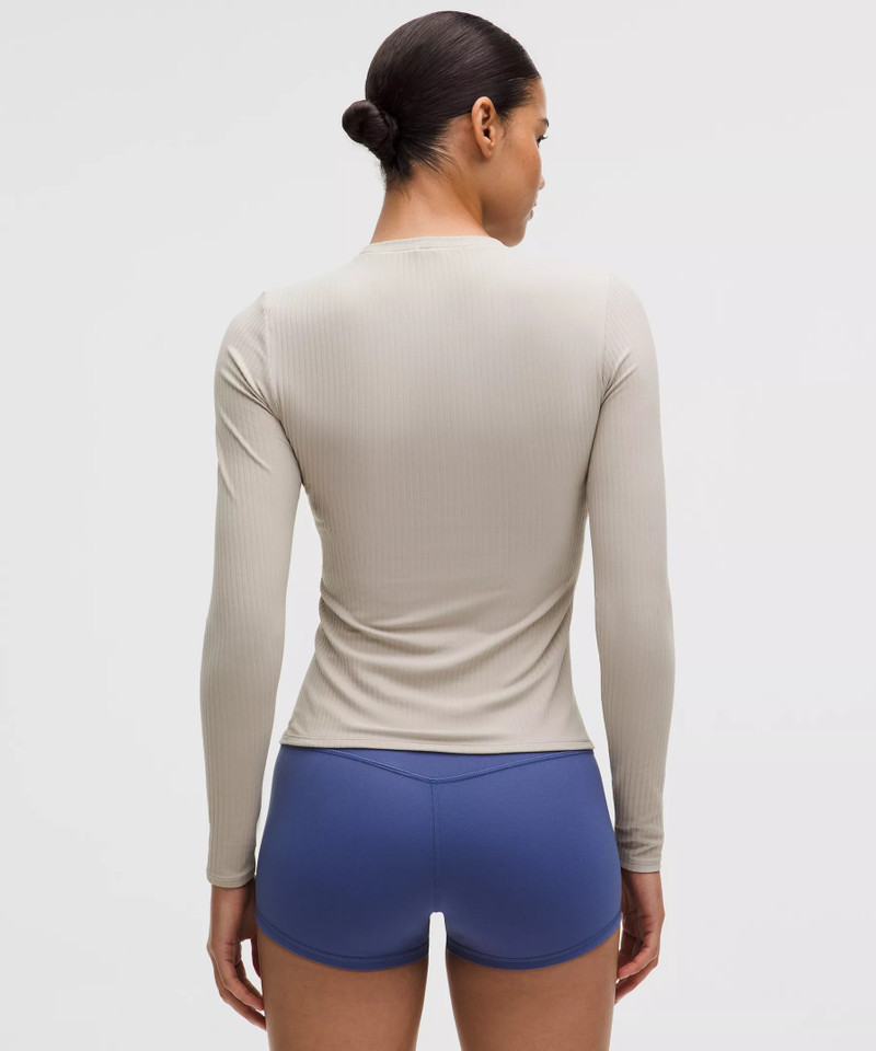 Wundermost Ultra-Soft Ribbed Nulu Crewneck Long-Sleeve Shirt 3