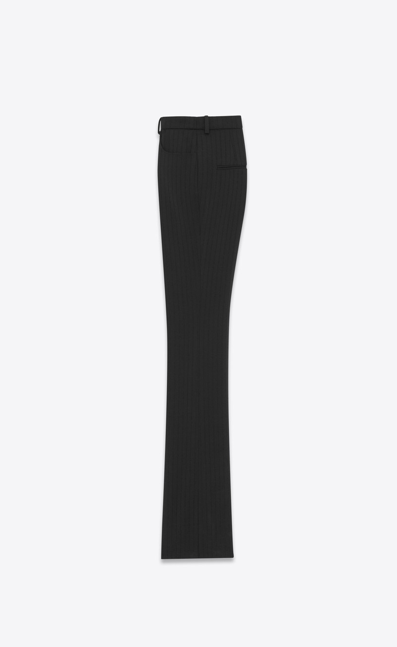 SAINT LAURENT straight-leg pants in striped wool outlook