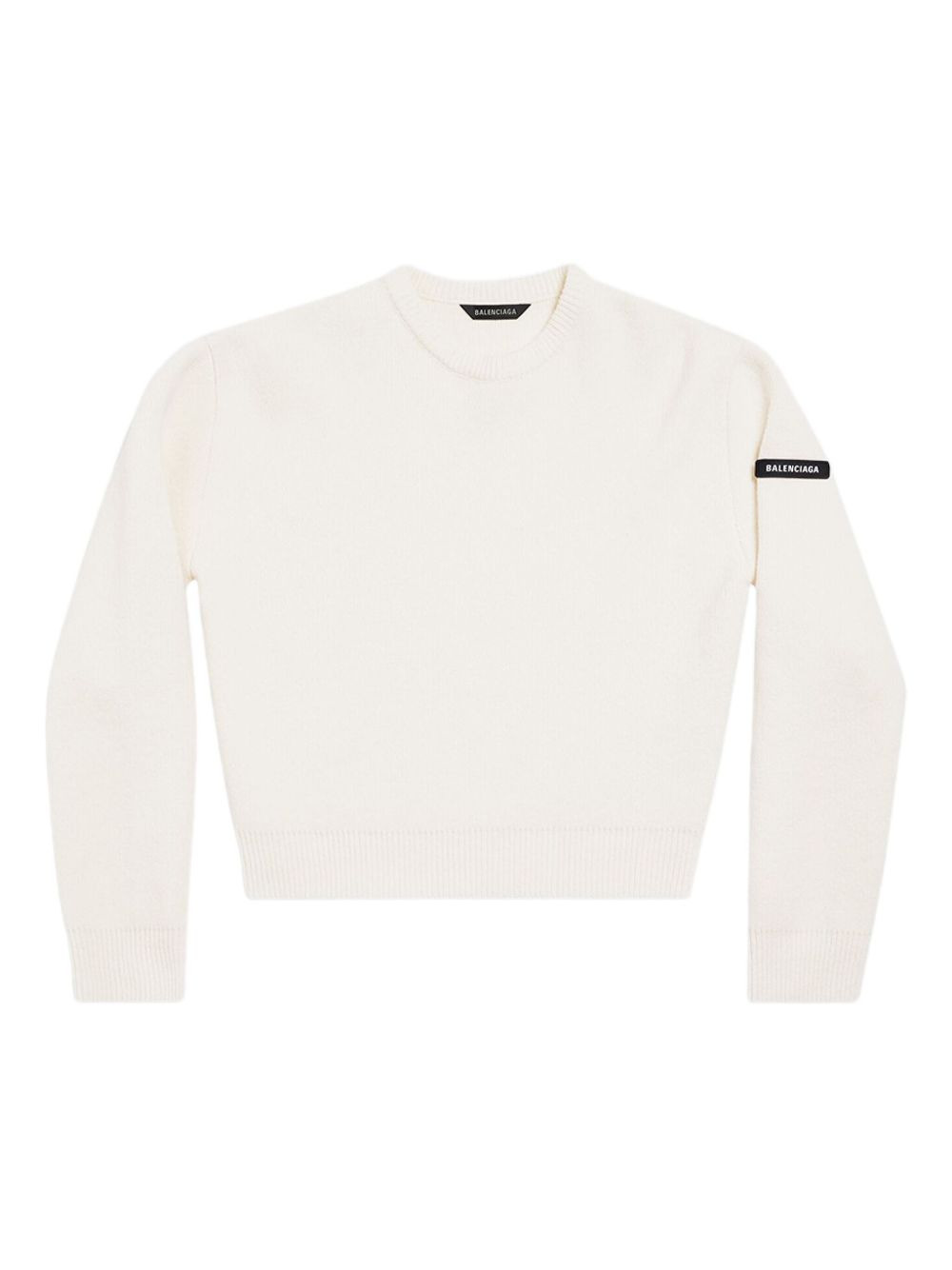 logo-patch stretch-wool jumper - 1