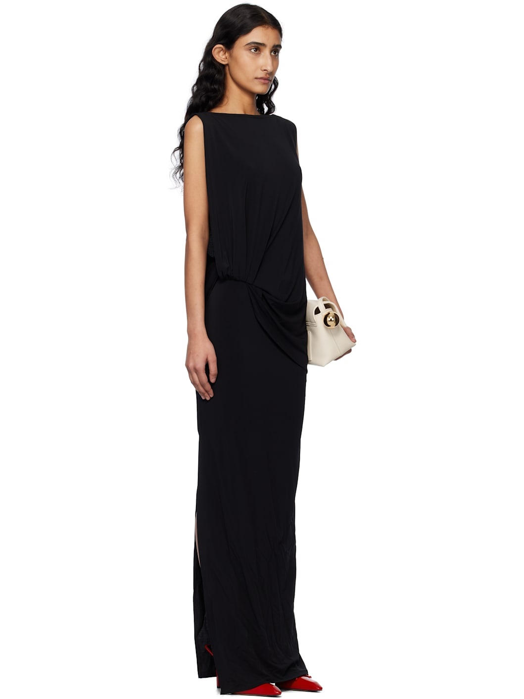 Black La Croisière 'The Peplo' Maxi Dress - 2