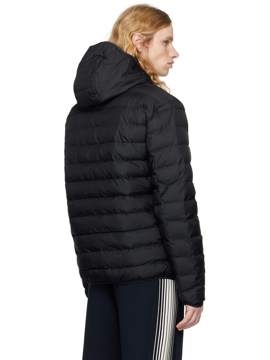 Black Hooded Insulated Jacket - 3