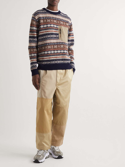 Comme des Garçons Homme Shell-Trimmed Fair Isle Wool Sweater outlook