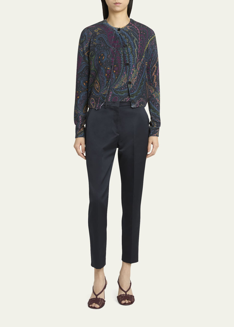 Etro Short-Sleeve Knit Paisley Sweater outlook
