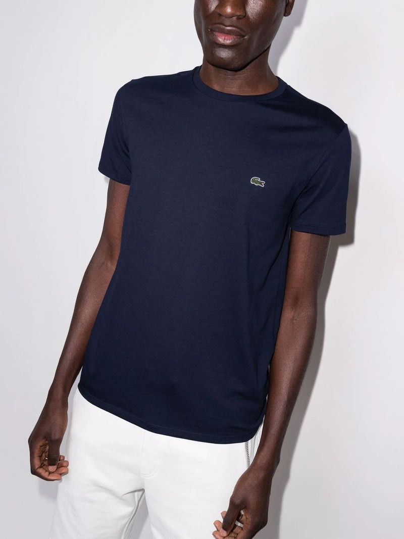 LACOSTE LACOSTE Crew Neck Pima Cotton Jersey T-shirt Navy outlook