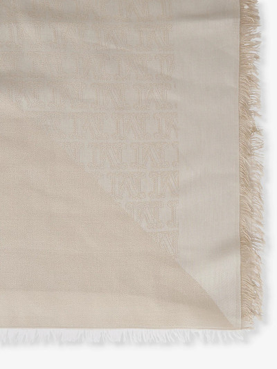 Max Mara Geode M-monogram silk and cotton-blend scarf outlook