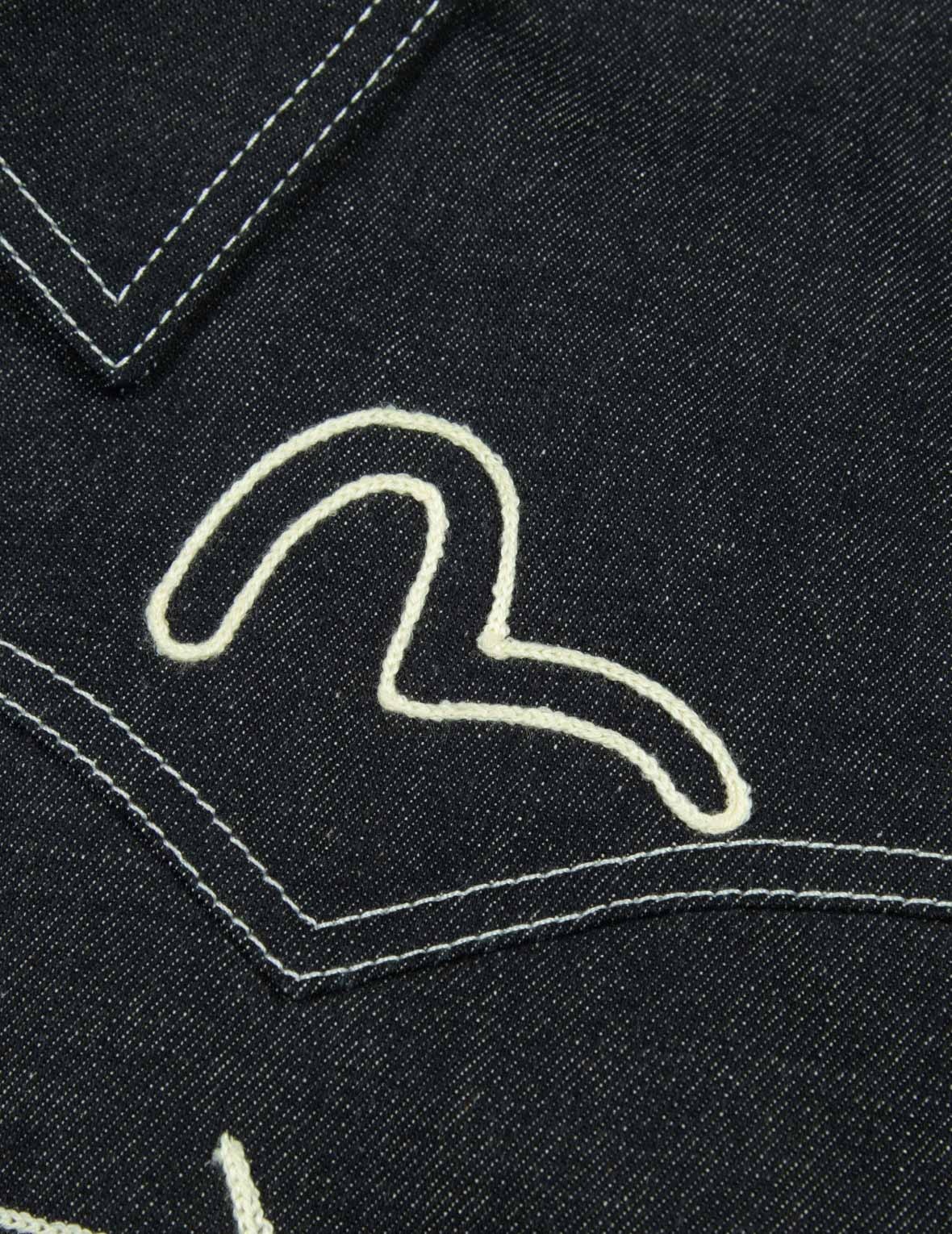 Western Style and Logo Embroidery Denim Jacket - 8