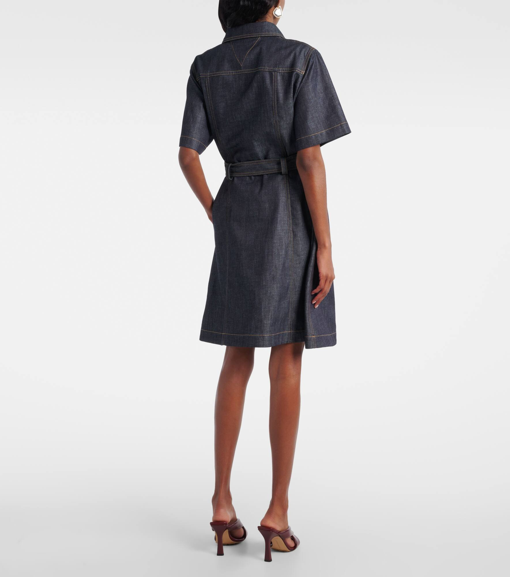 Denim midi dress - 3