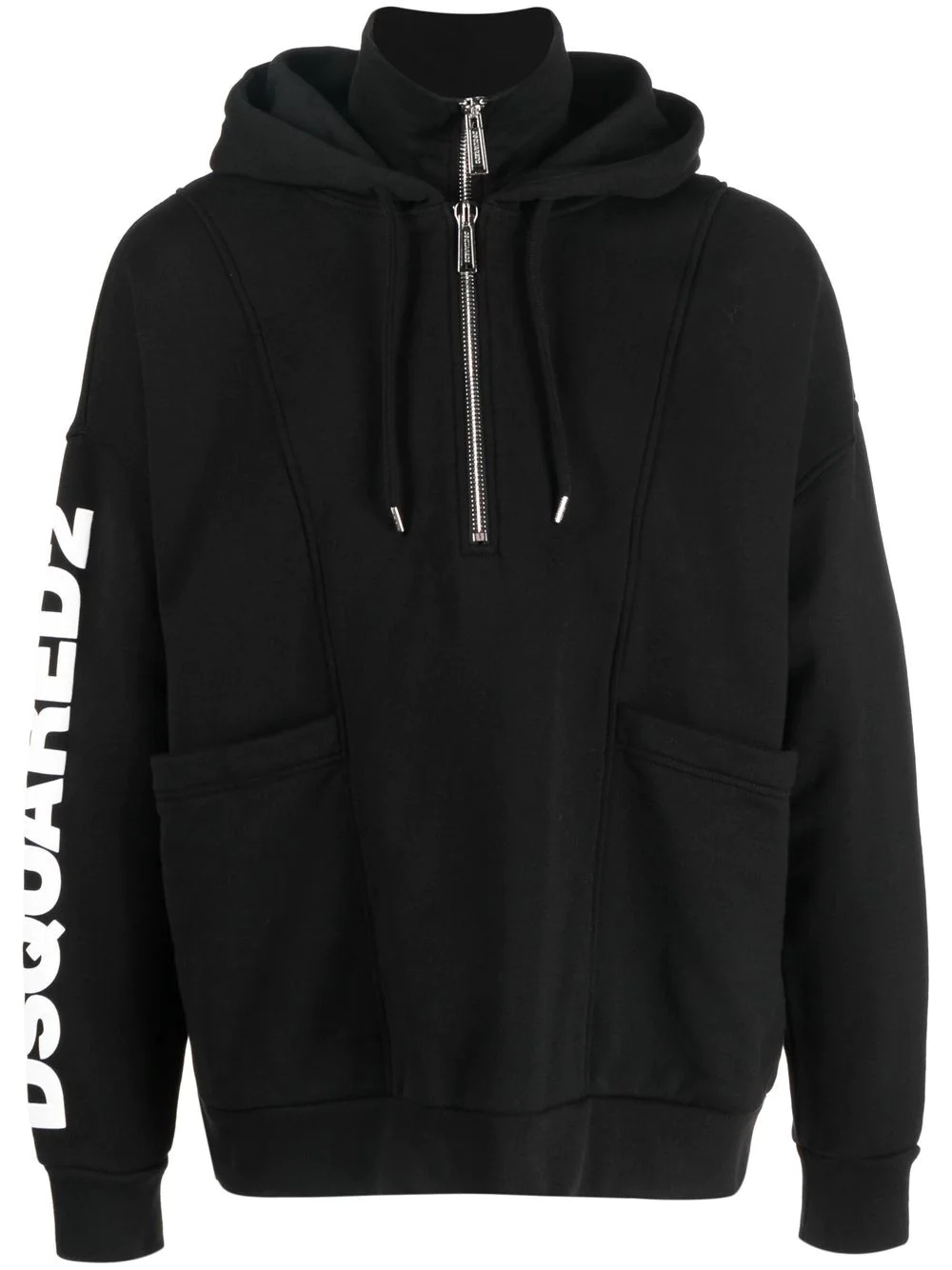 logo-print zip-up hoodie - 1