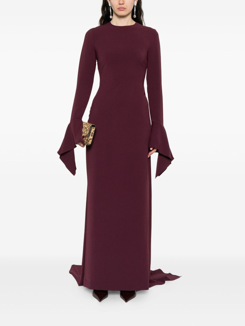 SOLACE LONDON The Blake flared-sleeve maxi dress outlook