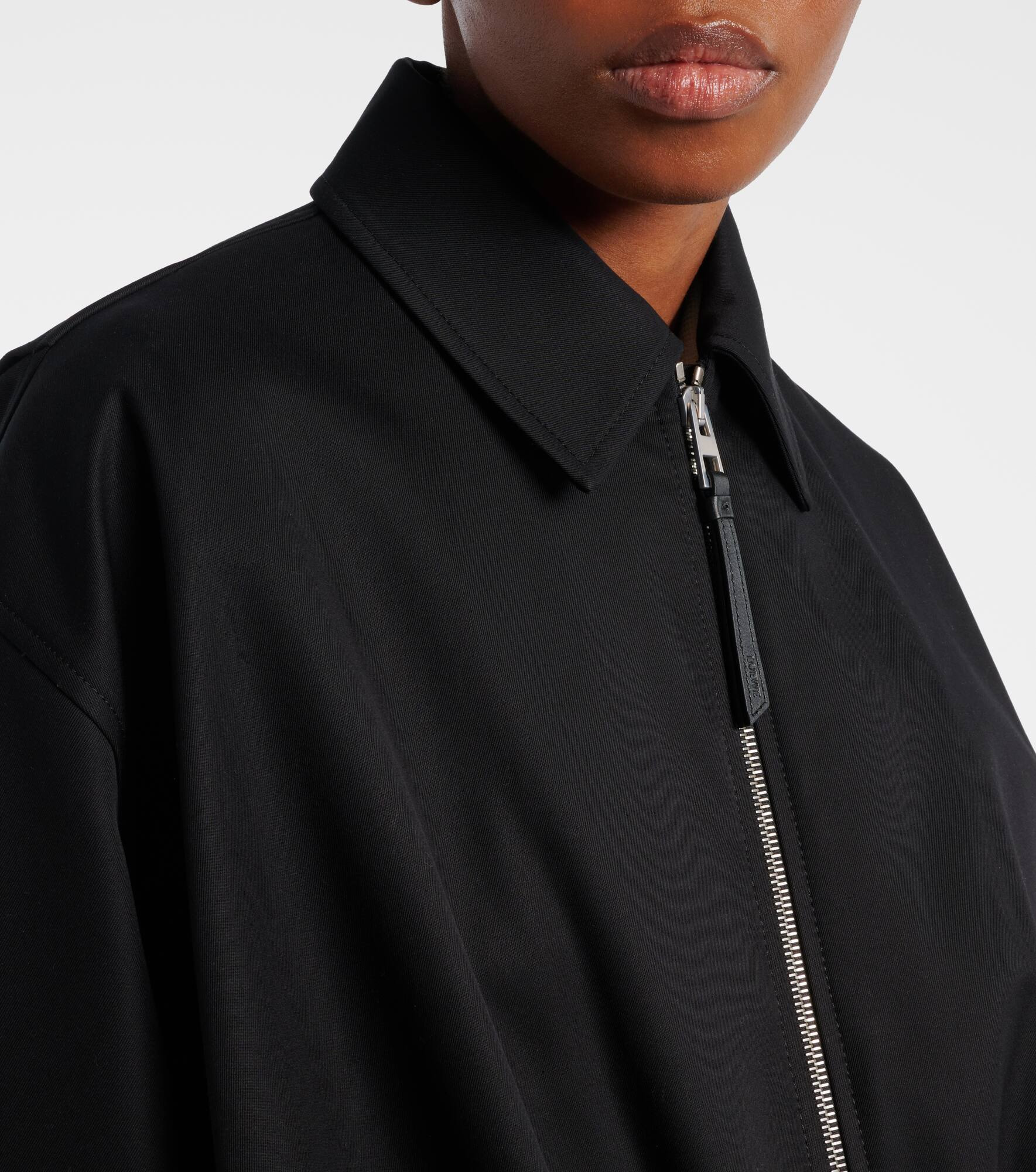 Draped cotton and silk twill jacket - 4