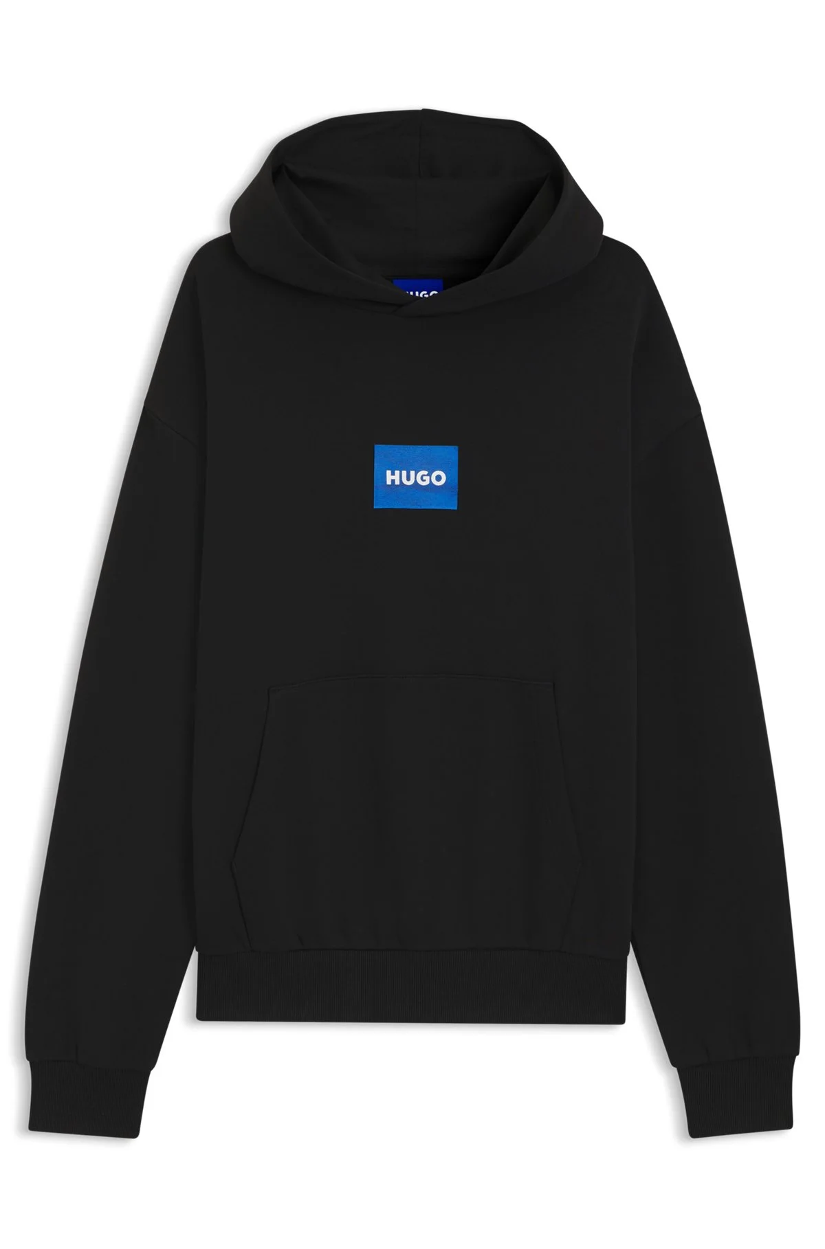 BLUE-LOGO HOODIE IN COTTON TERRY - 1