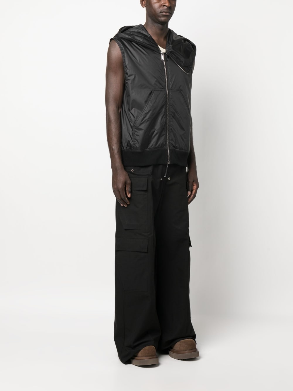 pouch-pocket zip-up hoodie - 3