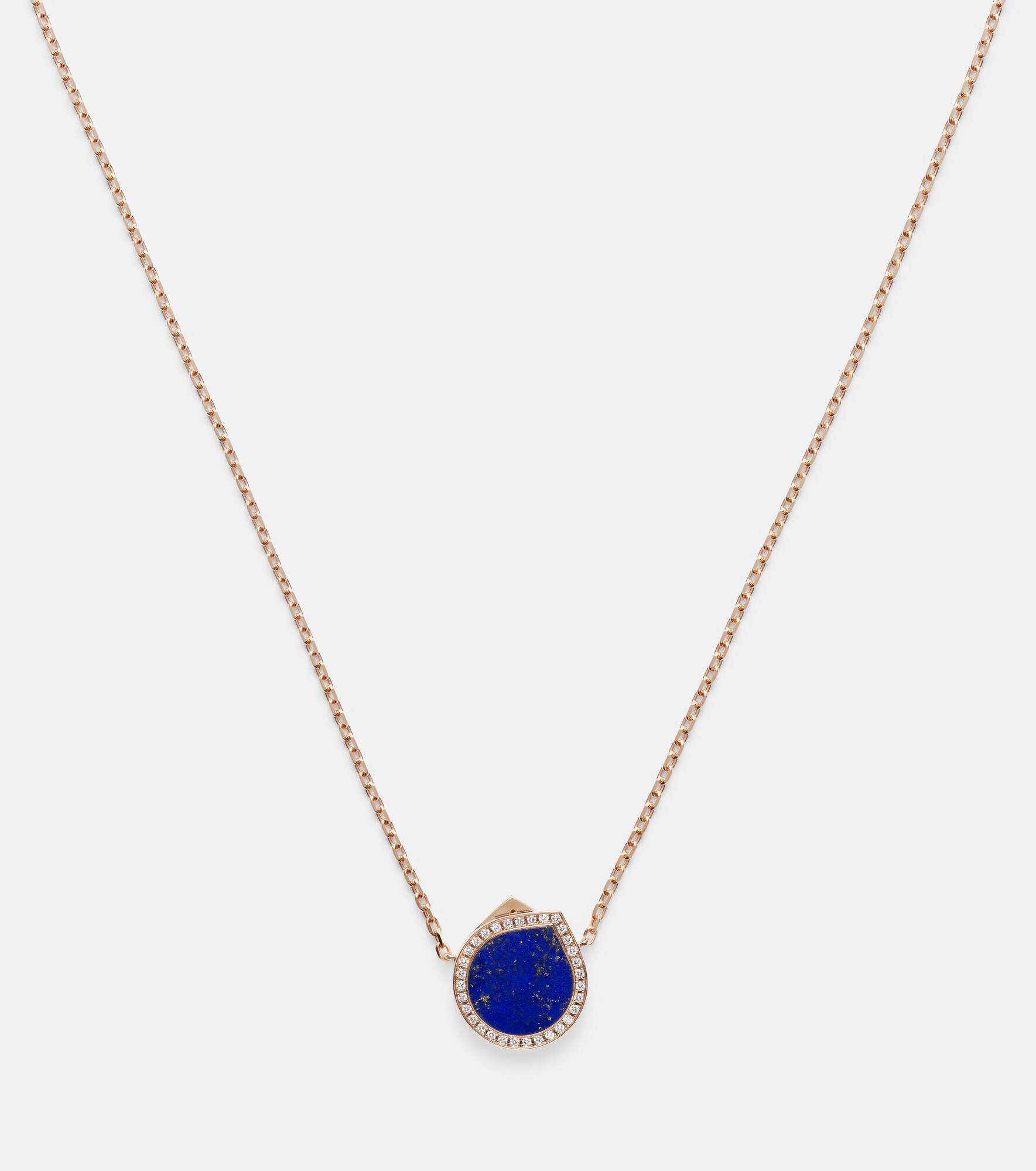 Antifer 18kt gold necklace with lapis lazuli and diamonds - 4