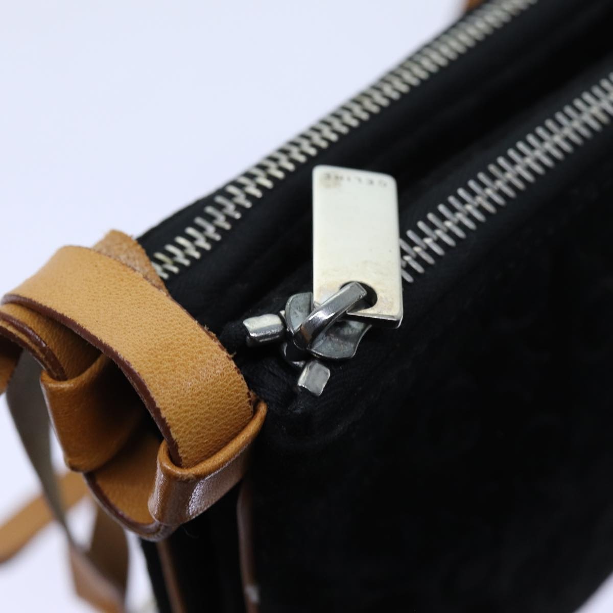 CELINE C Macadam Canvas Shoulder Bag Black - 15