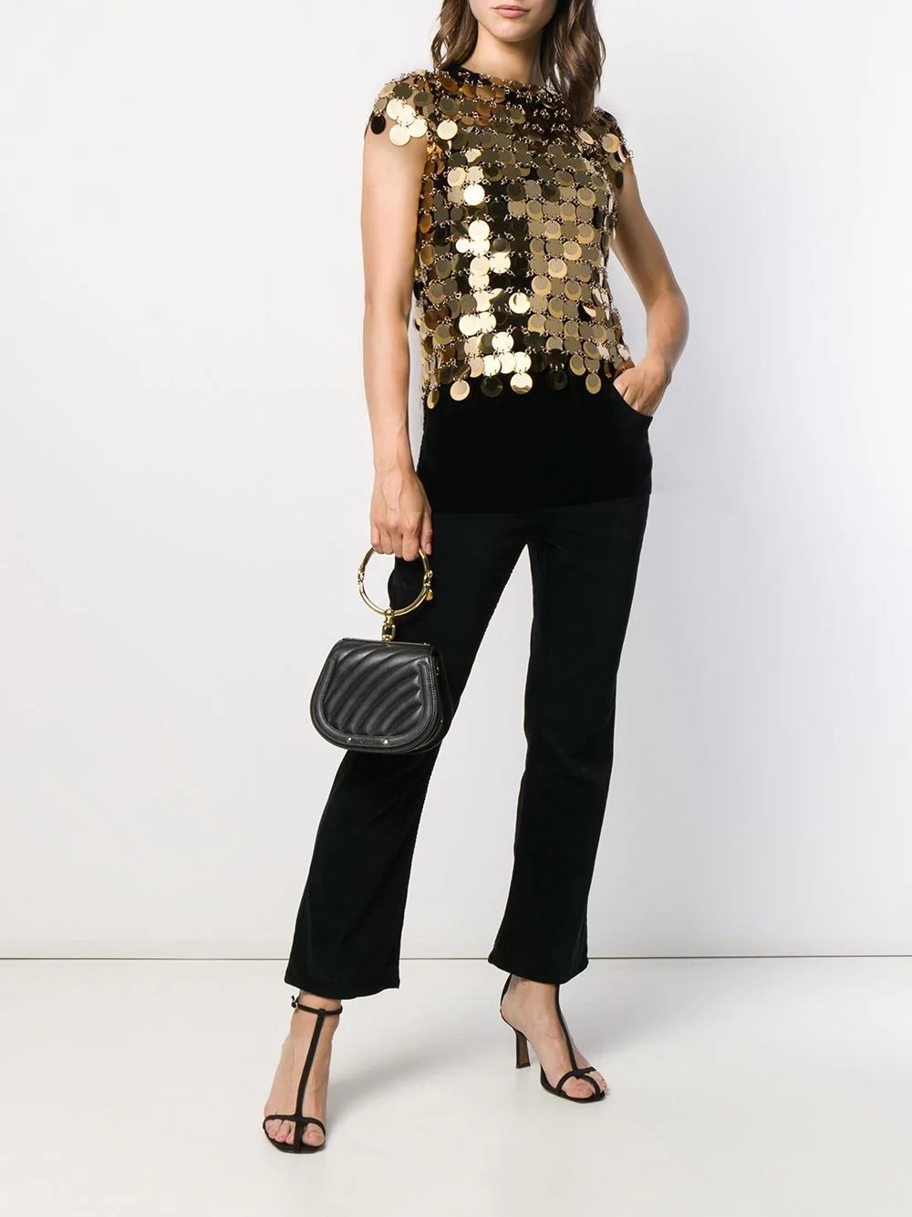 sequin chainmail T-shirt - 2