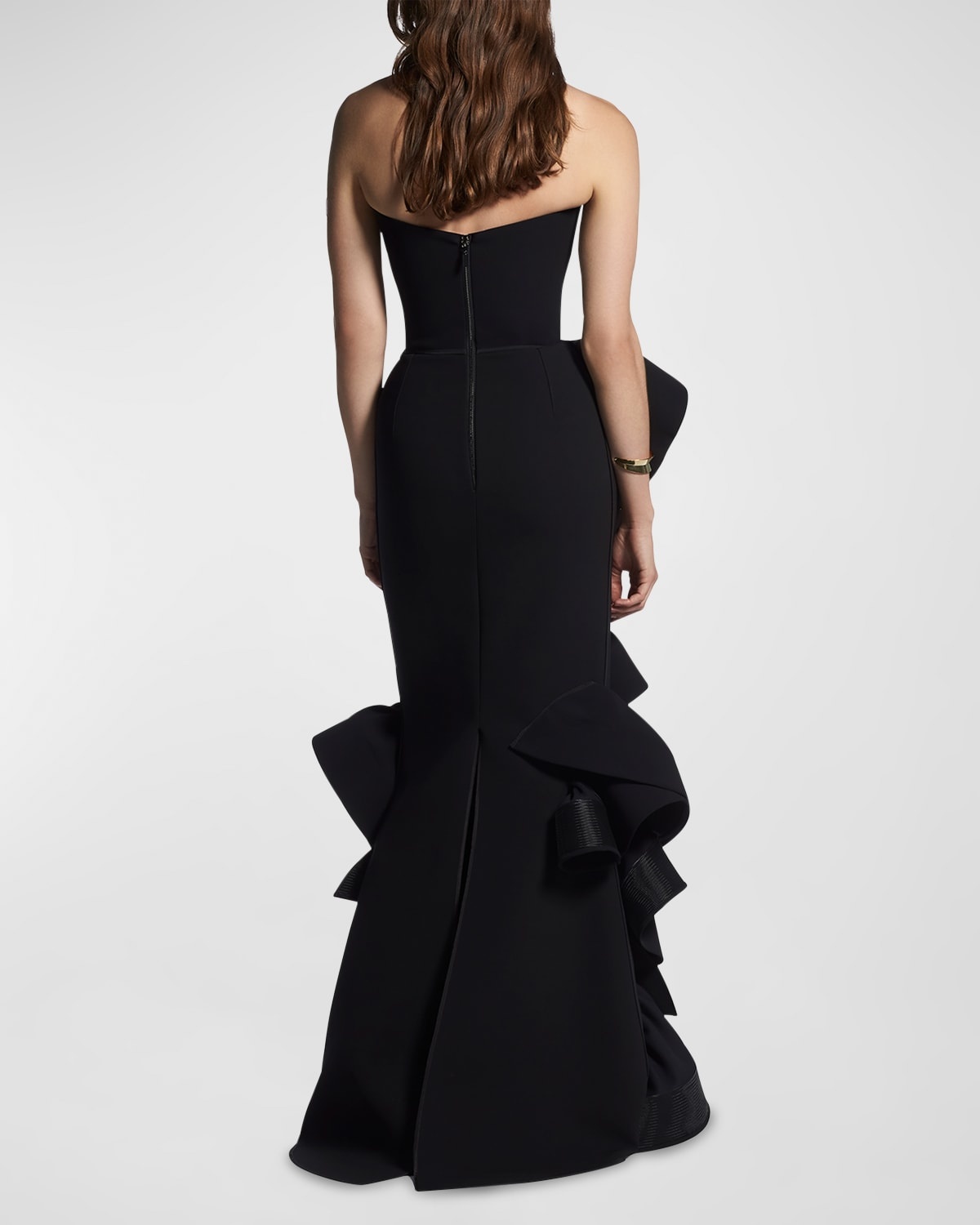 Indulgence Ruffle Strapless Gown - 4