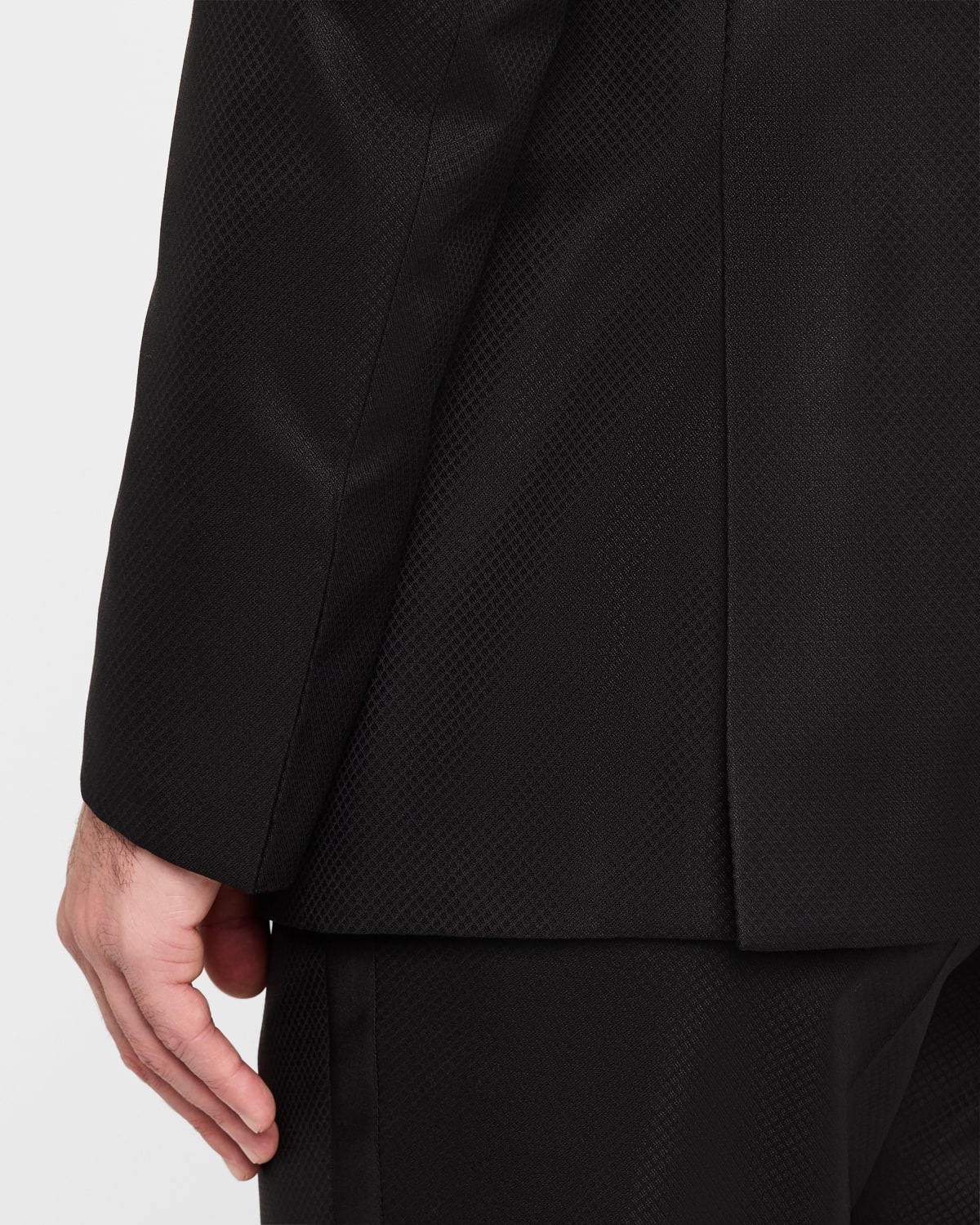 Men's Wool and Silk Micro-Textured Two-Piece Tuxedo - 2