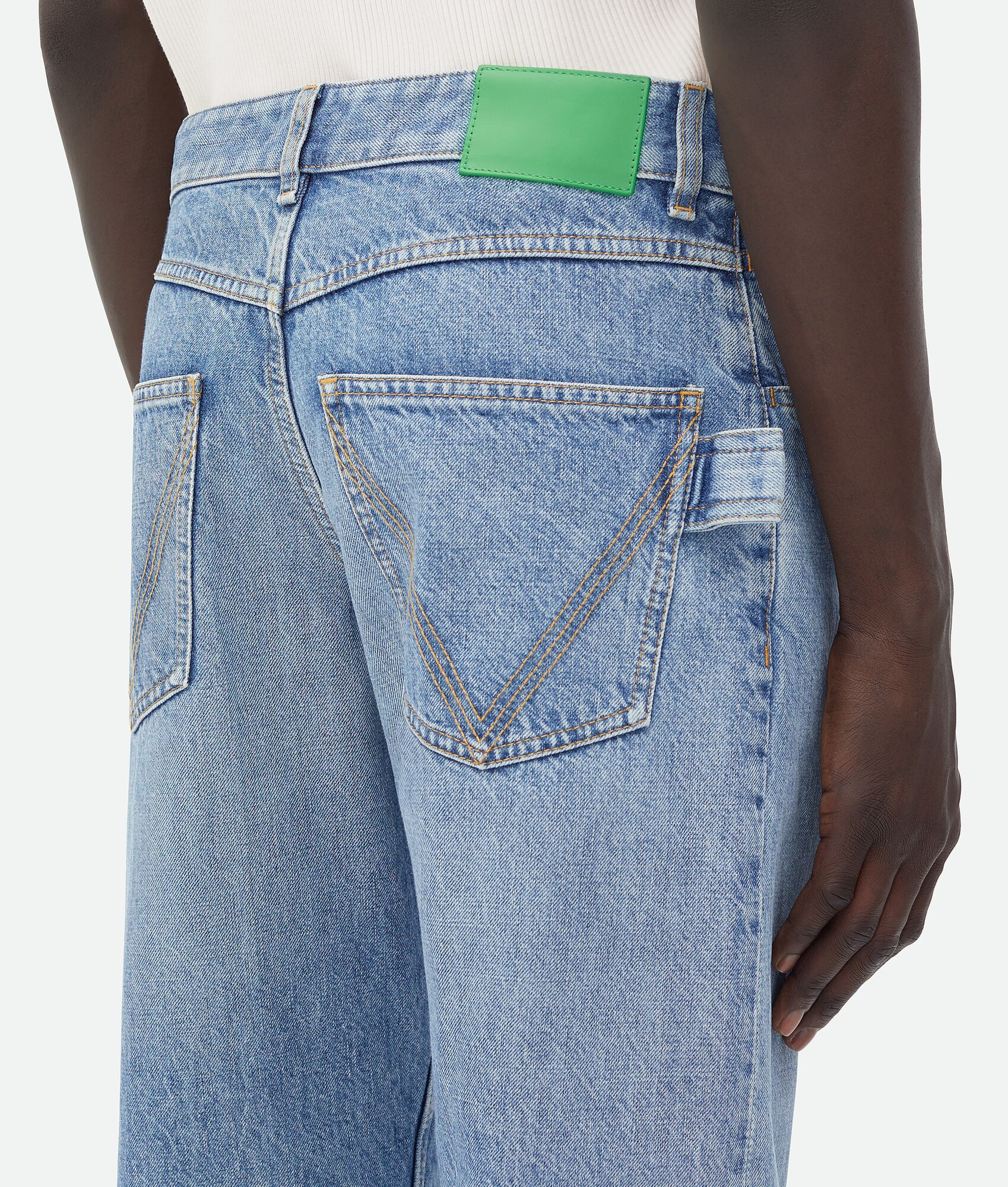 Vintage Indigo Washed Straight Denim - 4