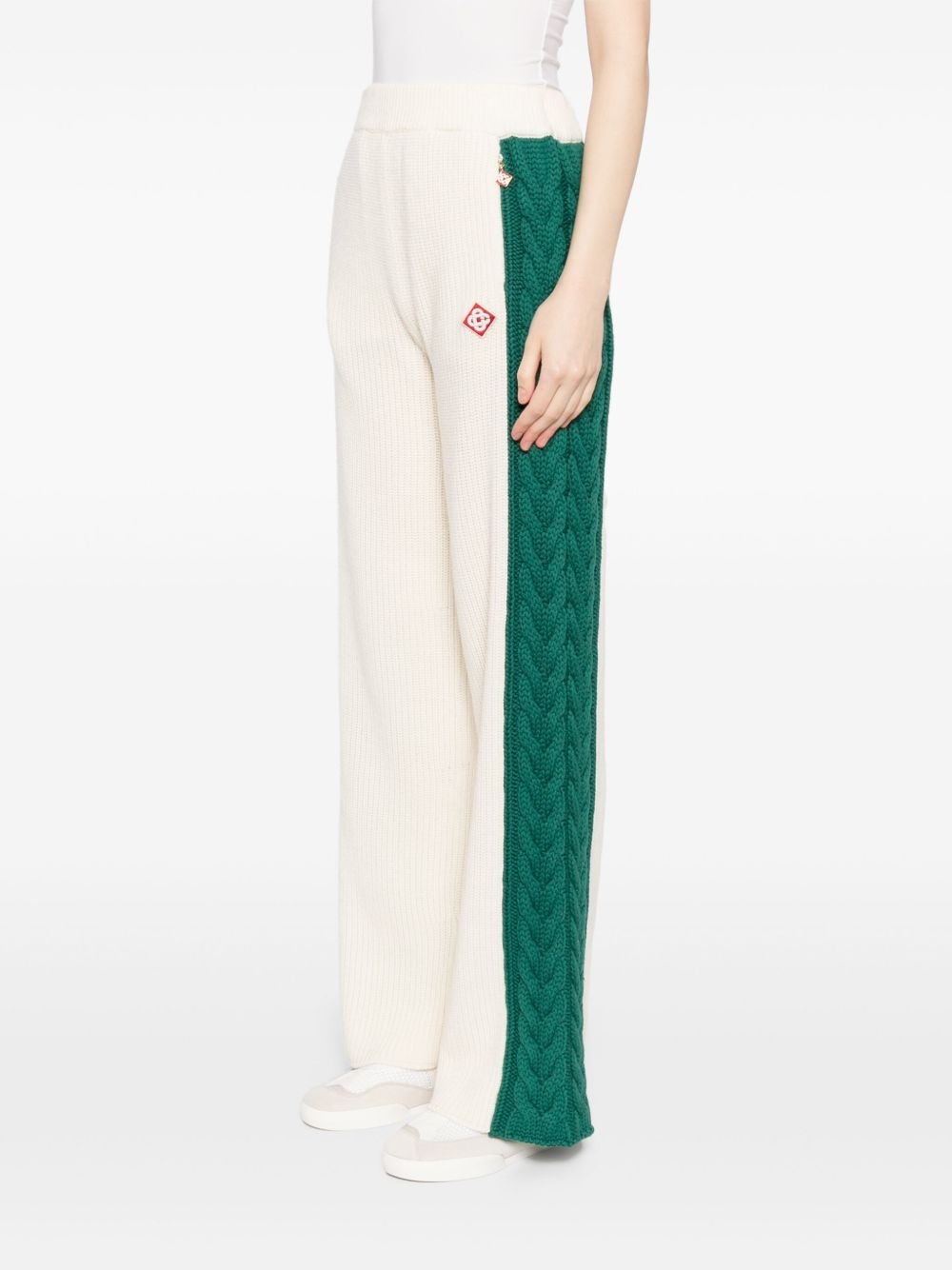 cable-knit trousers - 3
