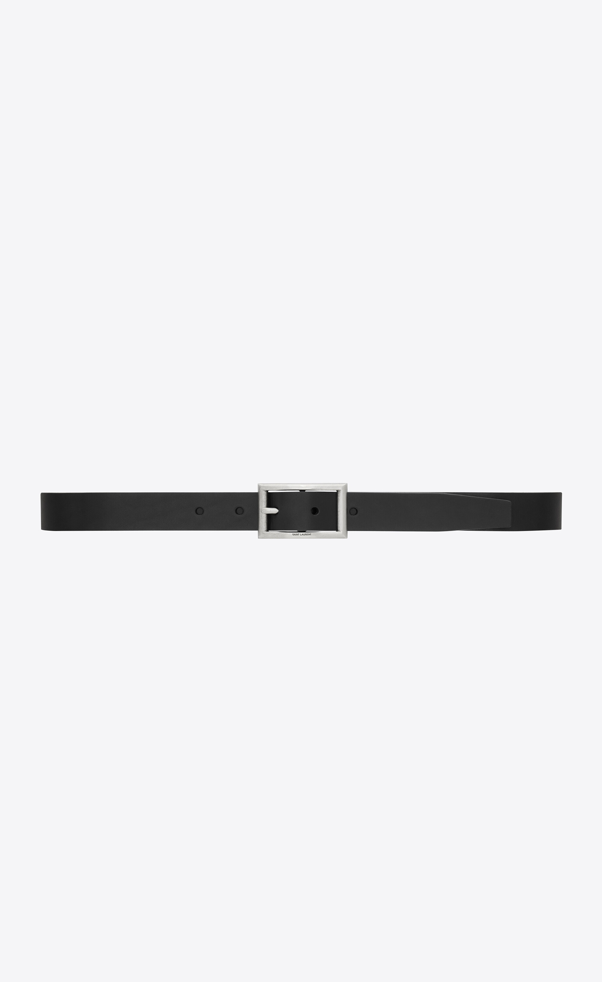 rectangular buckle belt in vegetable-tanned leather - 1